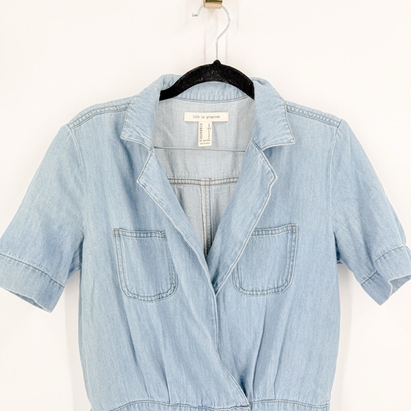 Life in Progress Light Blue Denim Romper - Picture 4 of 5